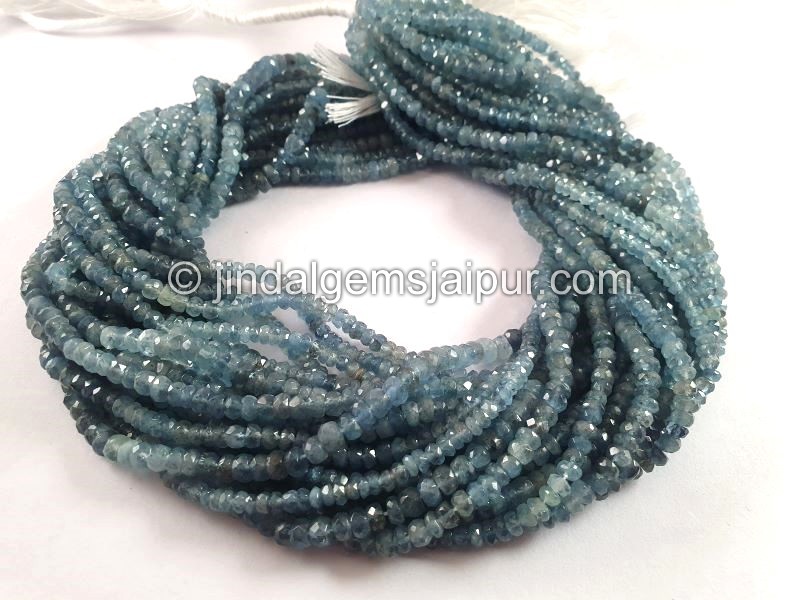 Santa Maria Aquamarine Faceted Roundelle Shape Beads