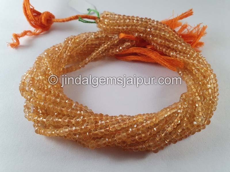 Citrine Faceted Roundelle Beads