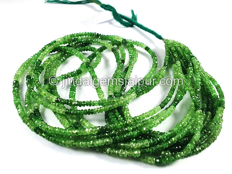 Tsavorite Faceted Roundelle Shape Beads