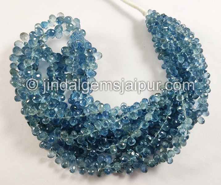 Santa Maria Aquamarine Faceted Drops Shape Beads