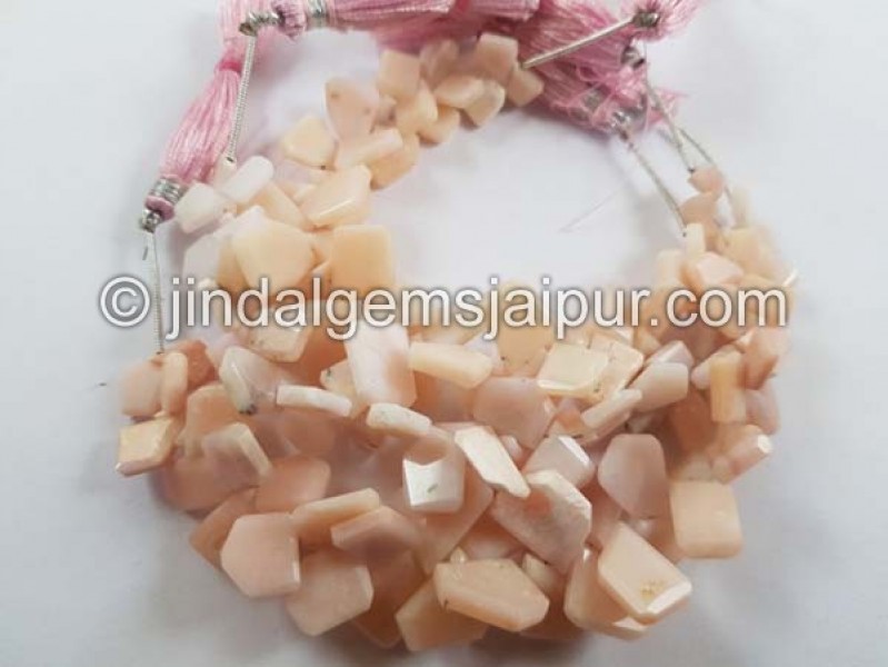 Pink Opal Flat Slice Cut Beads