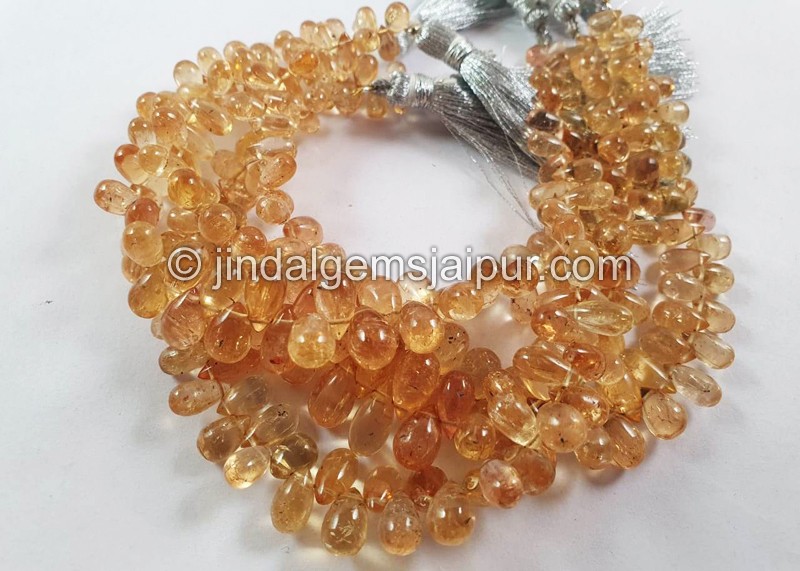 Imperial Topaz Smooth Drops Beads