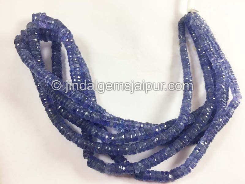 Tanzanite Faceted Tyre Beads