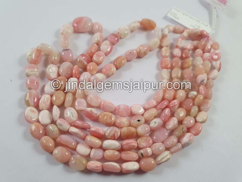 Pink Opal Shaded Smooth Oval Beads