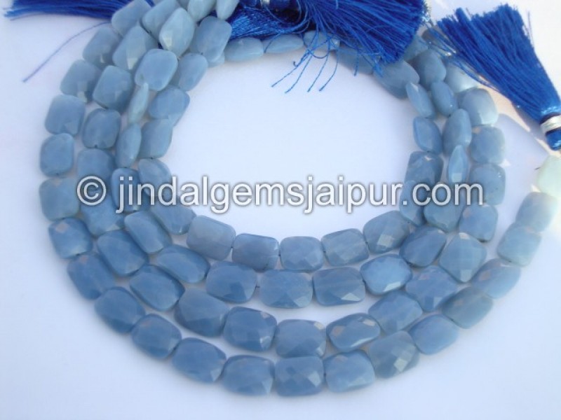 Blue Opal Faceted Chicklet Shape Beads