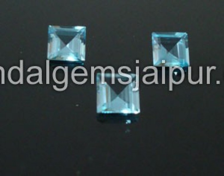 Sky Blue Topaz Cut Square Shape Beads