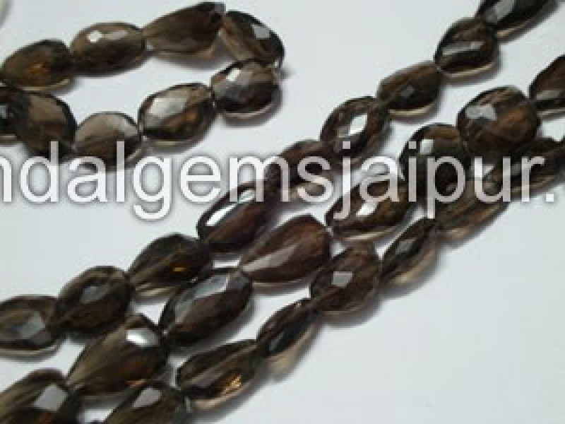 Smokey Faceted Nuggets Shape Beads