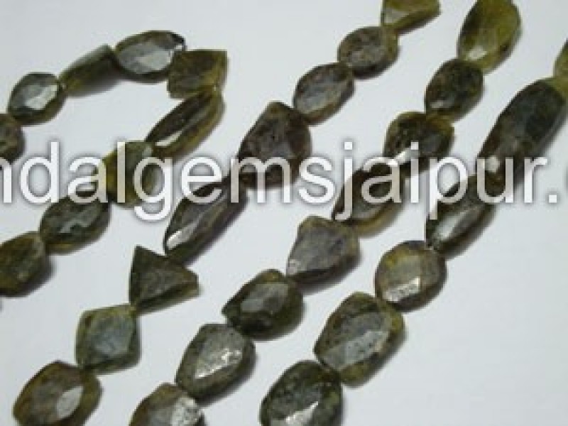 Grossular Garnet Faceted Nuggets Shape Beads