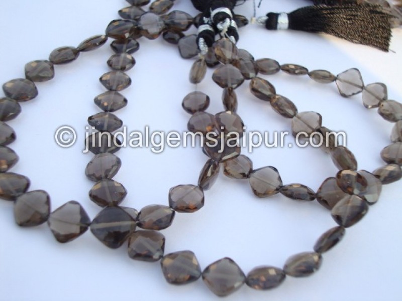 Smokey Faceted Kite Beads