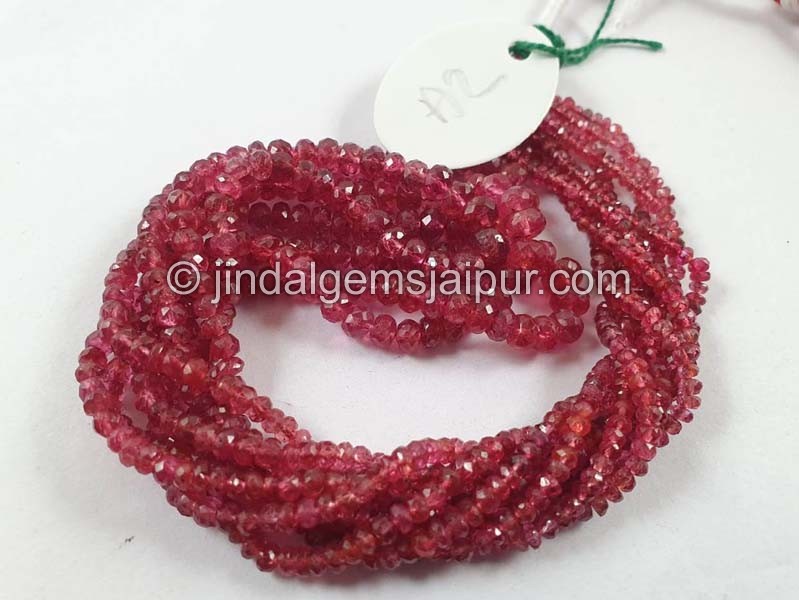 Red Spinel Faceted Roundelle Beads