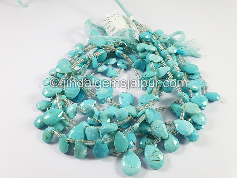 Turquoise Faceted Pear Shape Beads