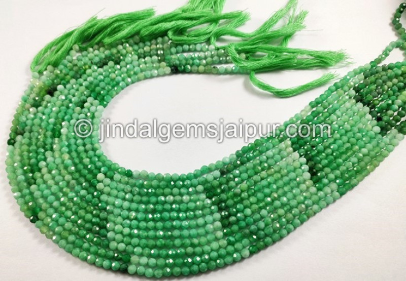 Emerald Faceted Roundelle Shape Beads