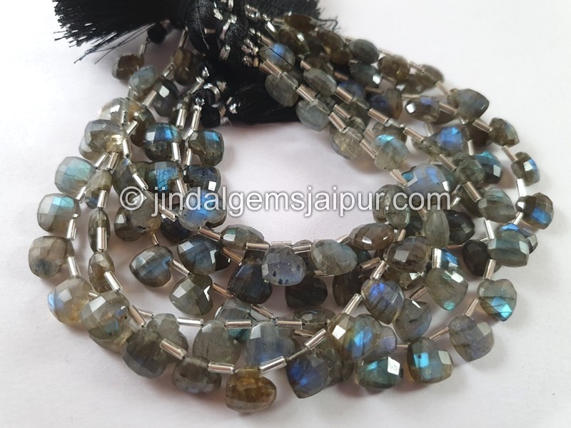 Labradorite Faceted Fancy Heart Beads