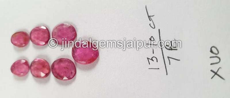 Rubelite Rose Cut Slices