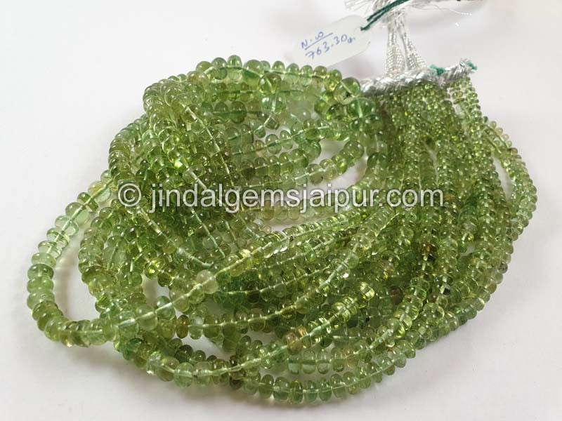 Green Lagoon Tourmaline Smooth Roundelle Beads