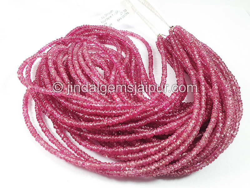 Ruby Smooth Roundelle Shape Beads