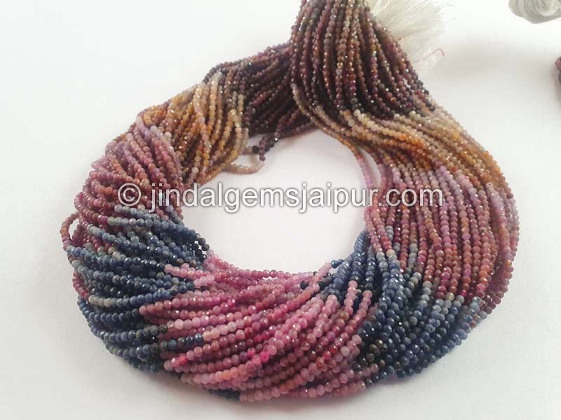 Multi Sapphire Micro Cut Beads