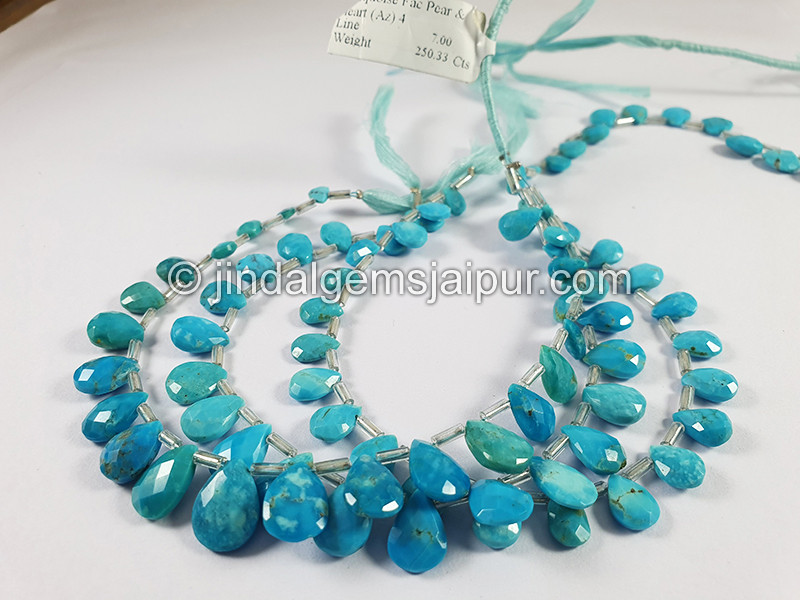 Turquoise Faceted Pear Shape Beads