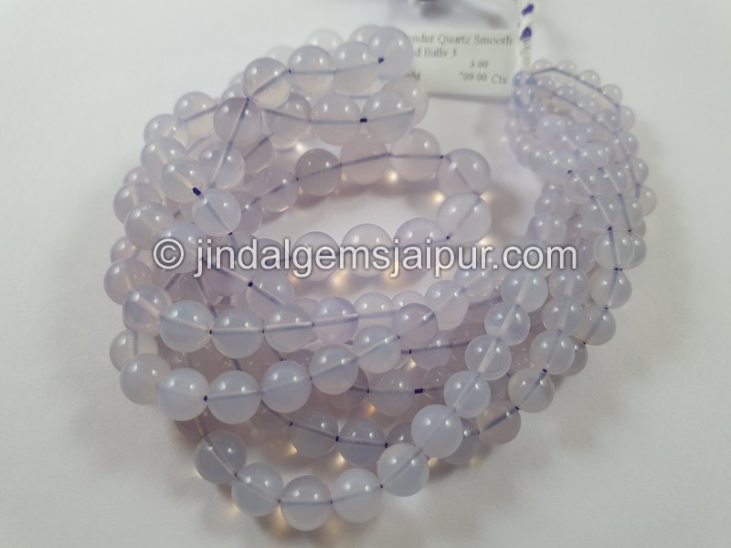 Scorolite Or Lavender Quartz Far Smooth Round Beads