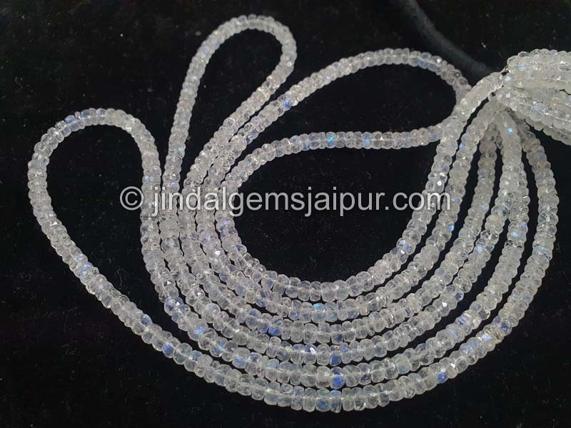 Rainbow Moonstone Faceted Roundelle Beads