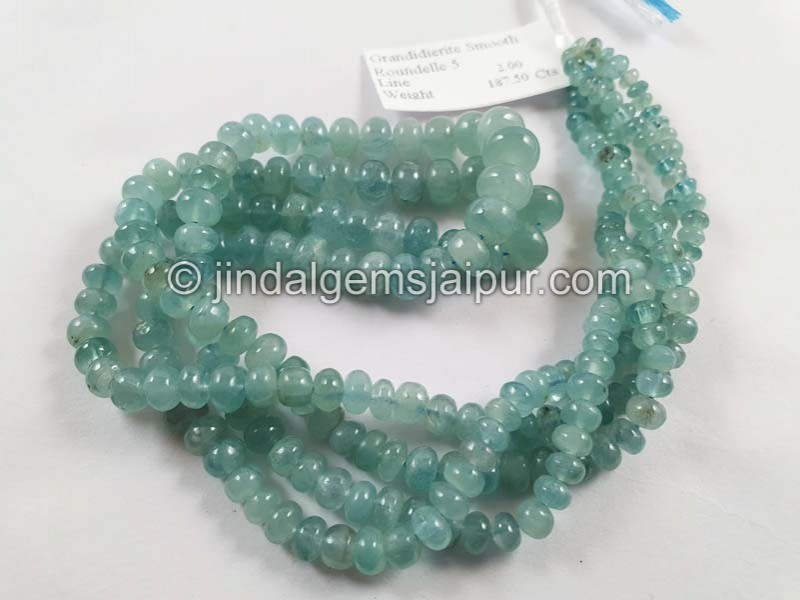 Paraiba Light Grandidierite Smooth Roundelle Beads