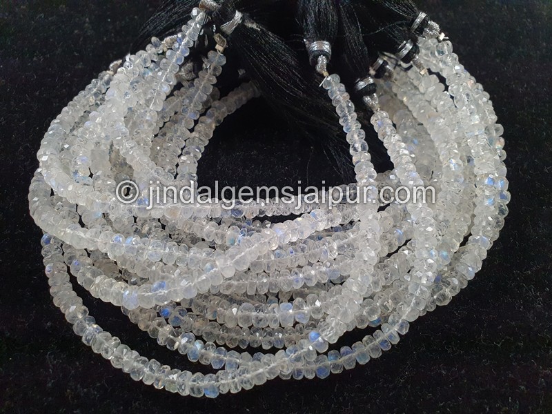 Rainbow Moonstone Faceted Roundelle Shape Beads