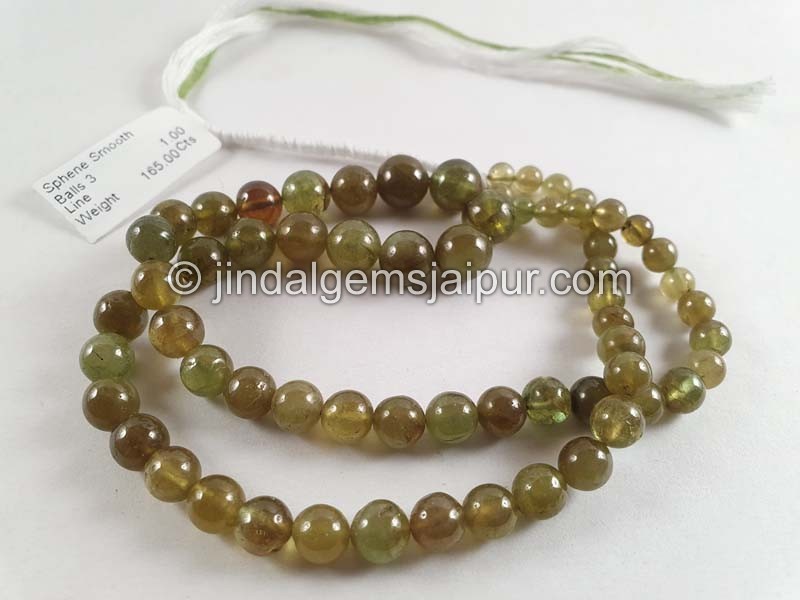 Sphene Smooth Balls Beads