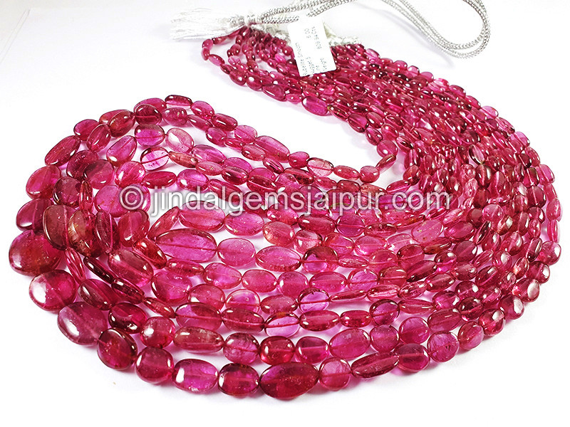 Rubellite Tourmaline Smooth Nuggets Beads