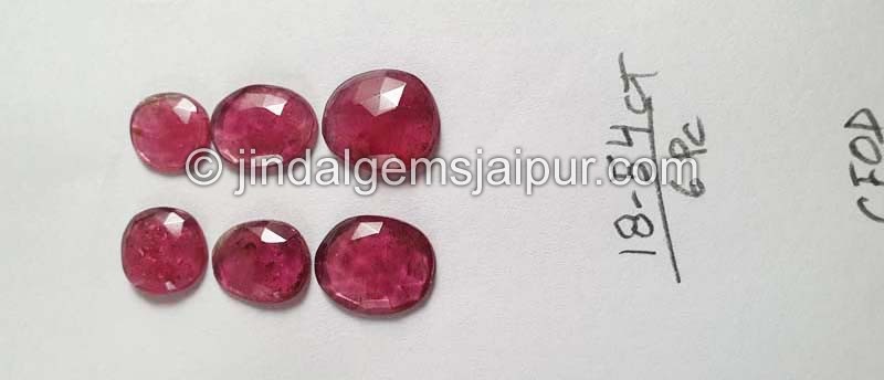 Rubelite Rose Cut Slices