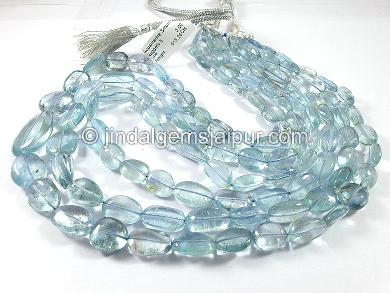 Aquamarine Smooth Nuggets Shape Beads