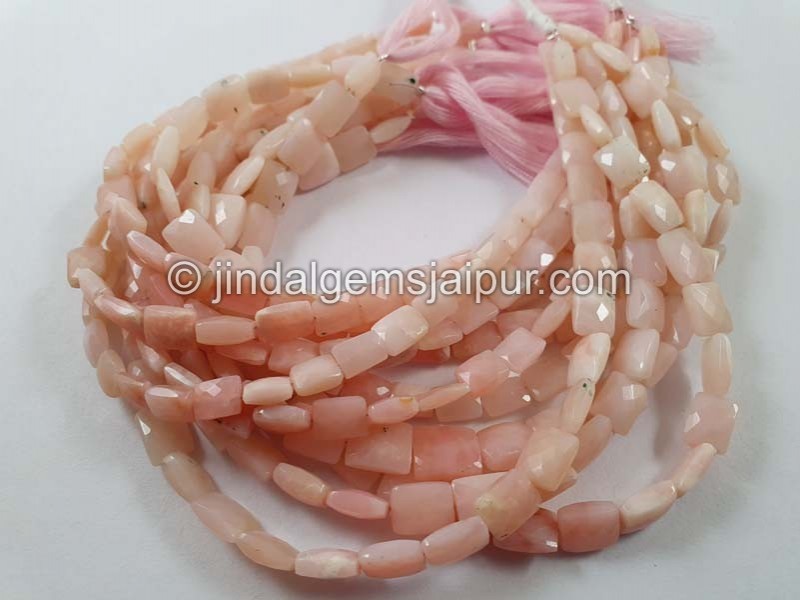 Pink Opal Shaded Faceted Chicklet Beads