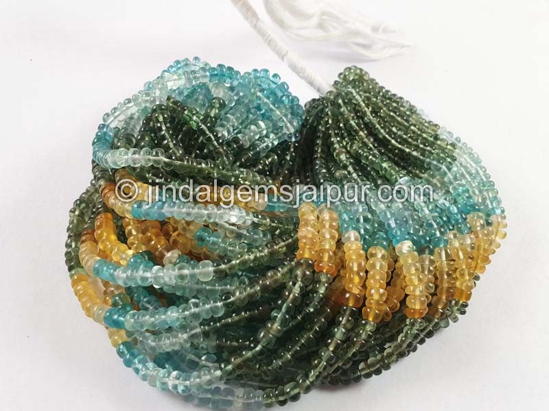 Multi Apatite Smooth Roundelle Beads