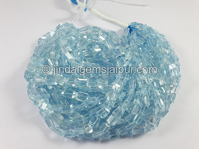 Sky Blue Topaz Faceted Nuggets Shape Beads