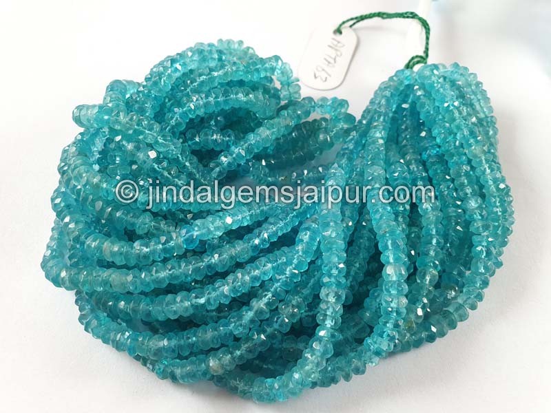 Sky Blue Apatite Big Faceted Roundelle Beads