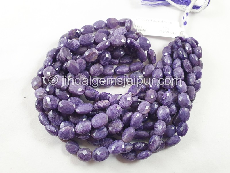 Charoite Faceted Oval Beads