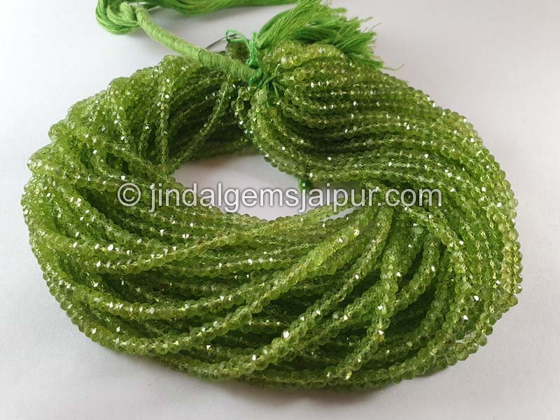 Peridot Faceted Roundelle Beads