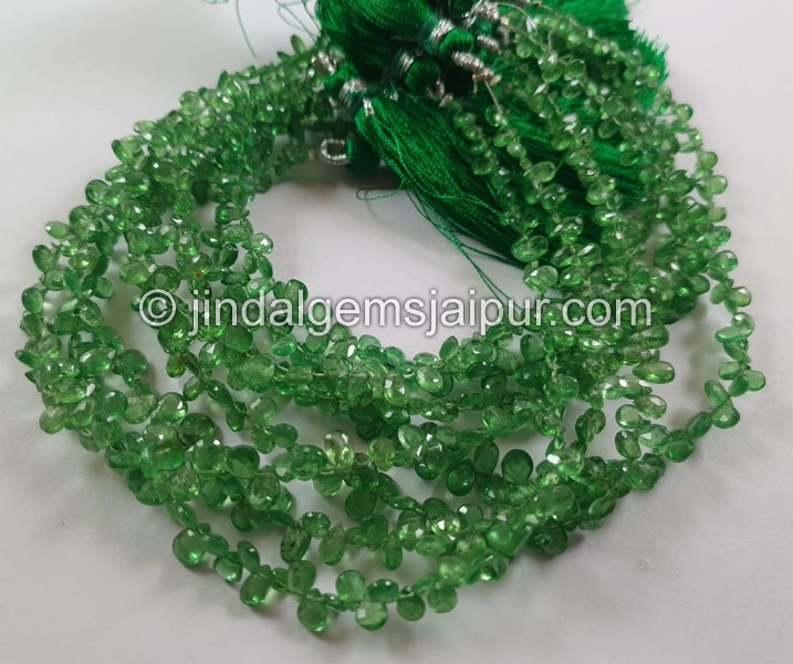 Tsavorite Faceted Pear Beads