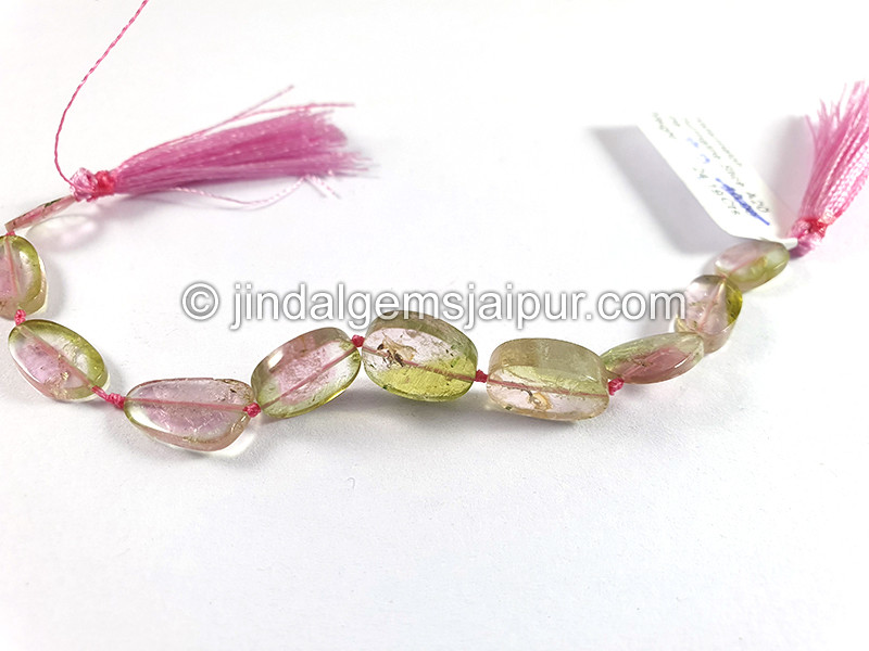 Watermelon Tourmaline Smooth Slices Beads