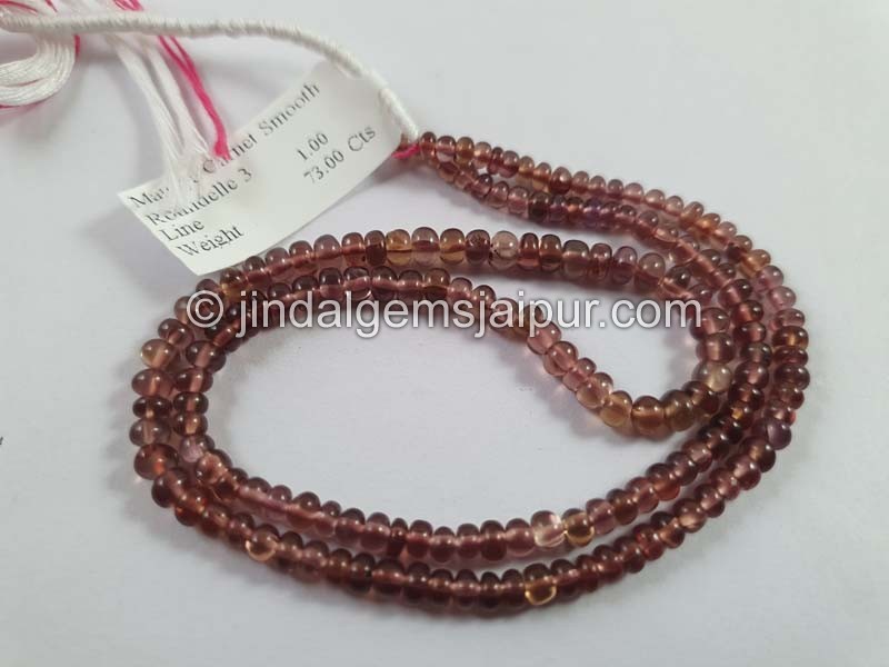 Malaya Garnet Smooth Roundelle Beads