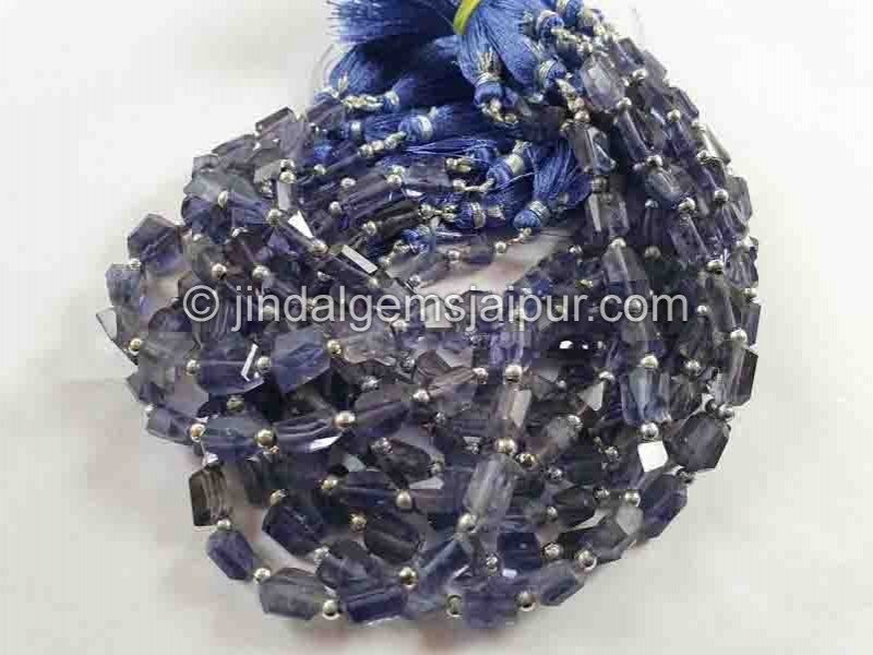 Iolite Faceted Nugget Beads