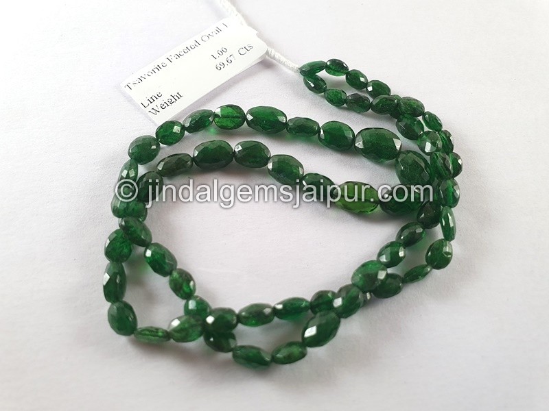 Tsavorite Faceted Oval Beads