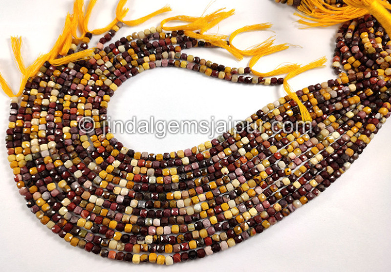 Mookite Faceted Cube Shape Beads