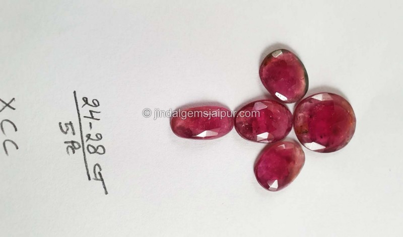 Watermelon Tourmaline Rose Cut Slices