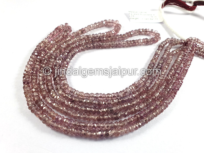 Malaya Garnet Faceted Roundelle Shape Beads