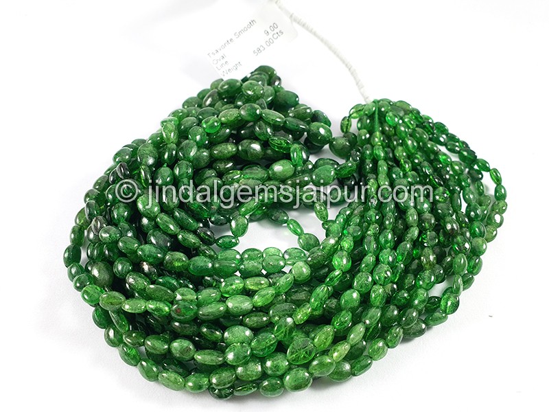 Tsavorite Smooth Oval Shape Beads