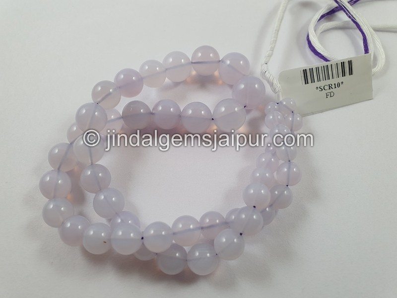 Scorolite Or Lavender Quartz Far Smooth Round Beads